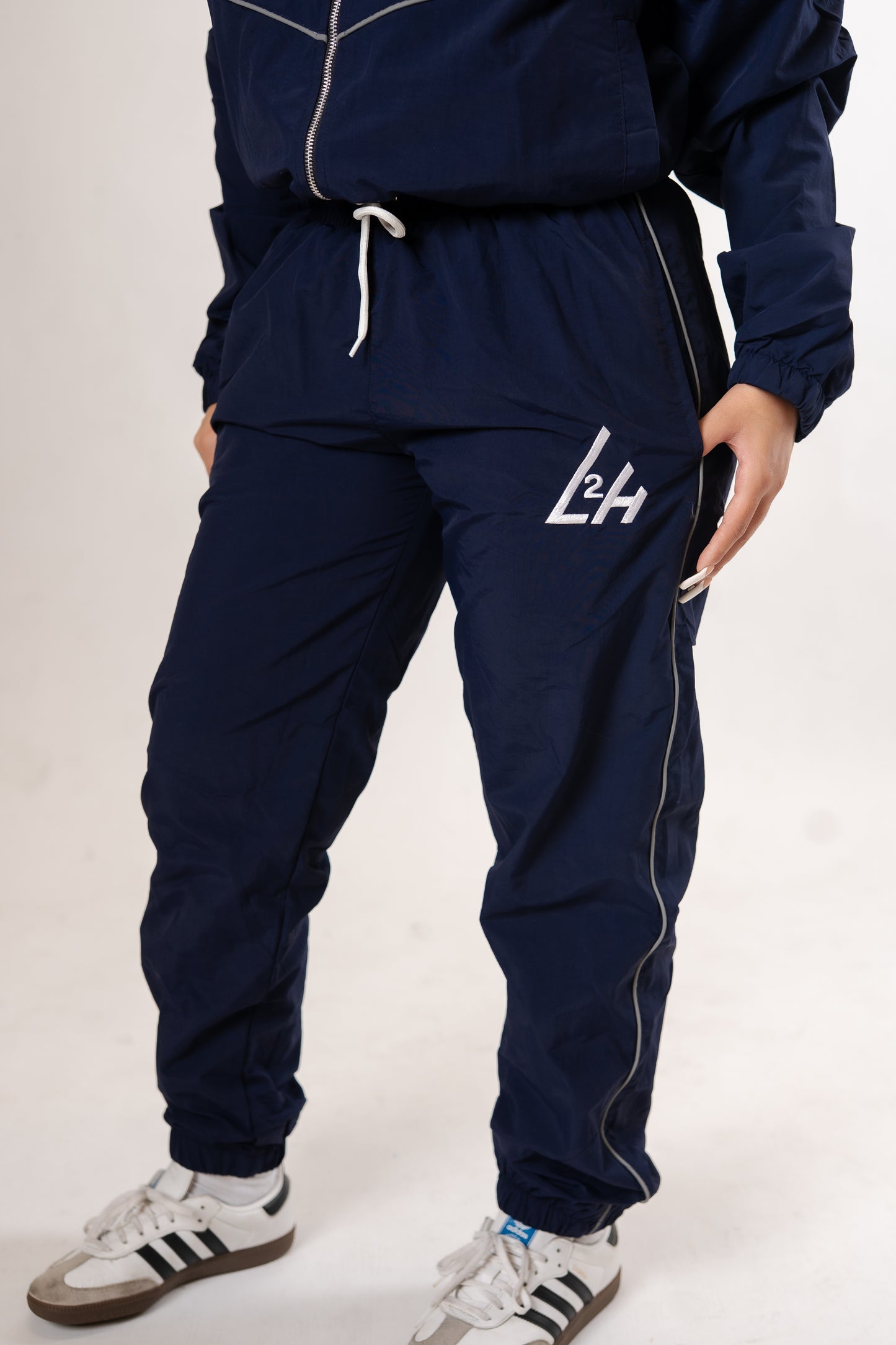 Navy Blue Mesh Sweatpants
