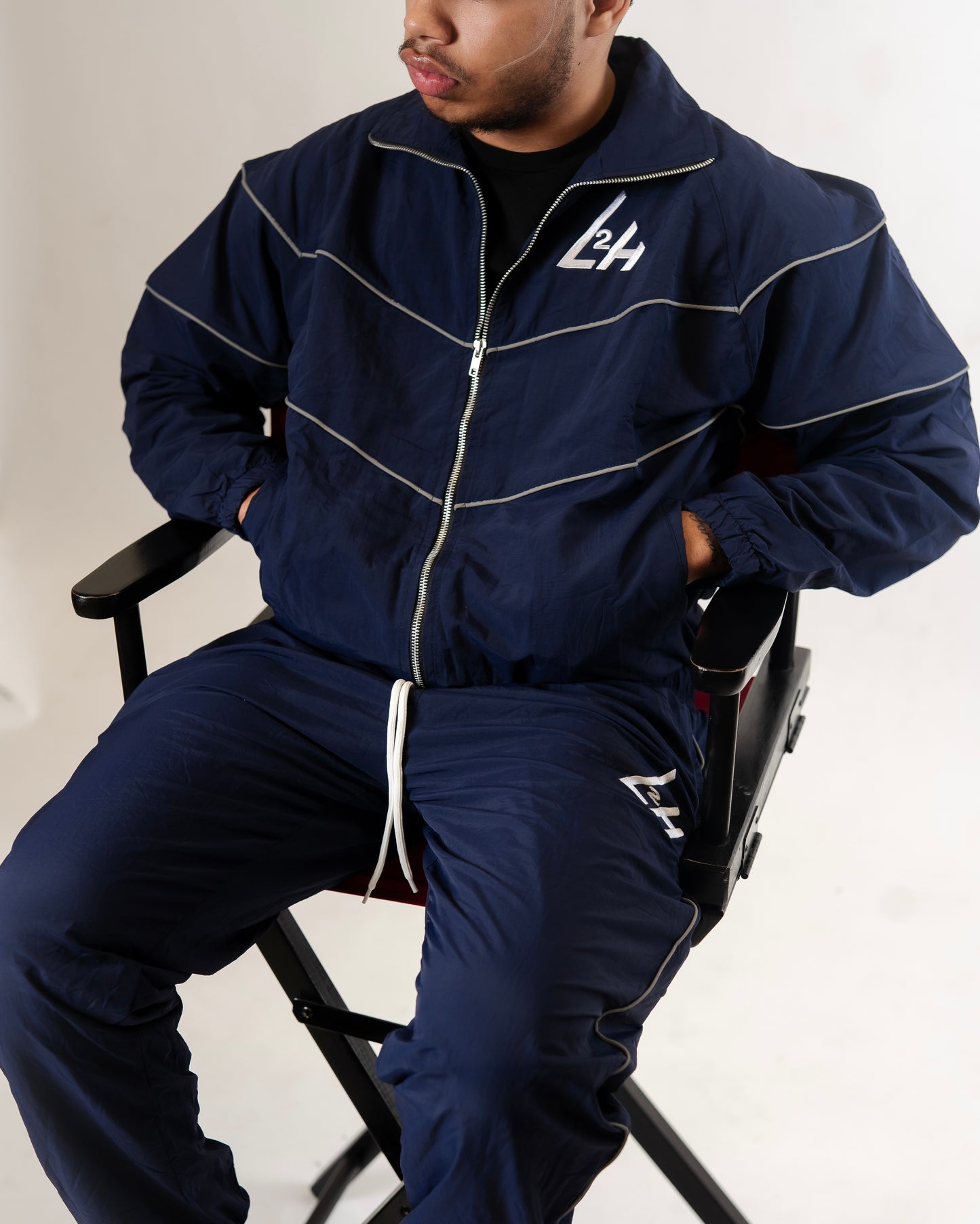 Navy Blue Mesh Jacket