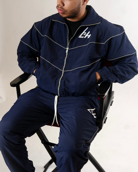 Navy Blue Mesh Jacket