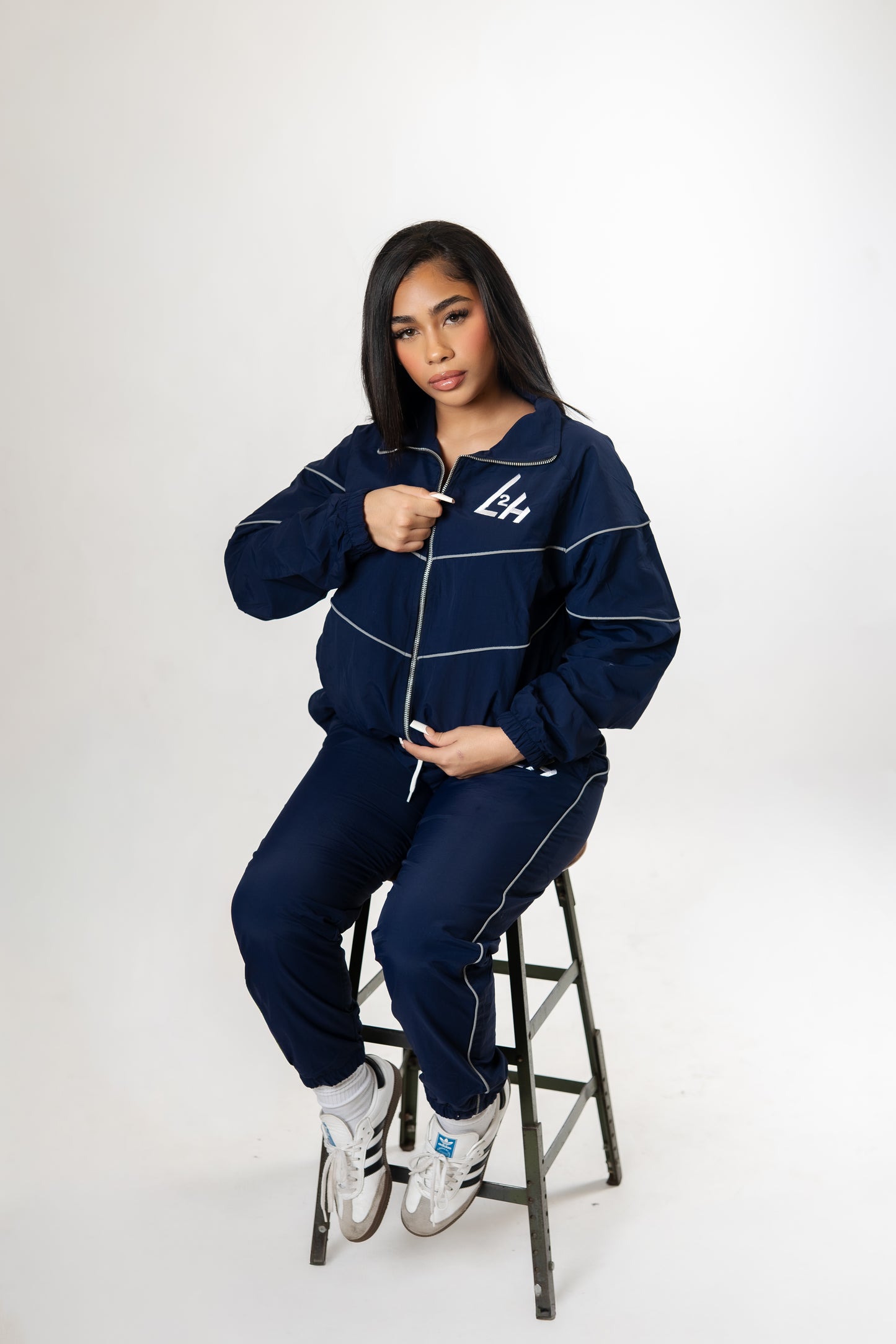 Navy Blue Mesh Jacket