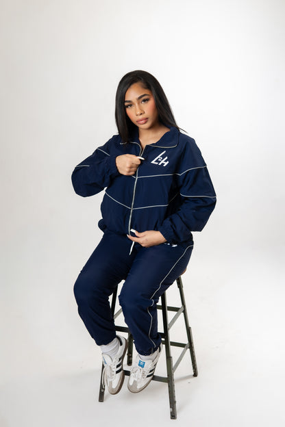 Navy Blue Mesh Jacket